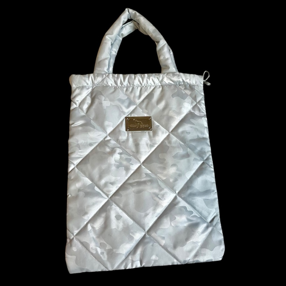 Adabat Grey Silver Camouflage Tote Golf Shoes Drawstring Bag Pre Owned - Picture 9 of 11